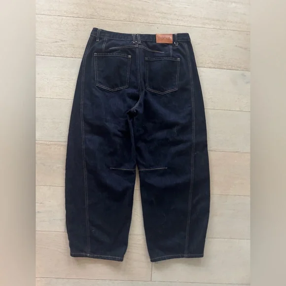 NWOT Parke Horseshoe Jeans 32 dark indigo - Picture 3 of 6